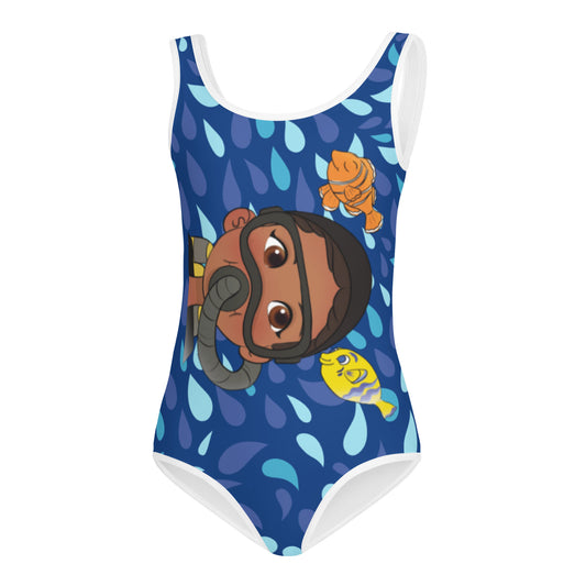 Ya-Ya Scuba Print Kids Swimsuit